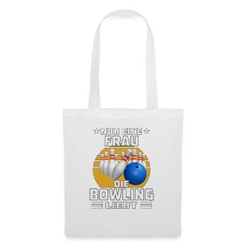FRAU DIE BOWLING LIEBT - Stoffbeutel - Weiß - Vorne