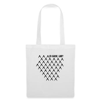 Gude aux œufs comme motif Abbelwoiglas côtelé Cidre - Sac en tissu - blanc - Devant
