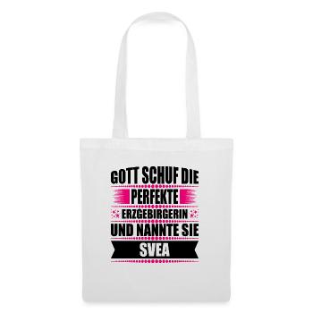 Erzgebirge Frau Namen Sachsen Svea - Stoffbeutel - Weiß - Vorne