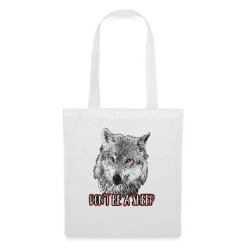Don't be a sheep - Tote Bag - white - Front