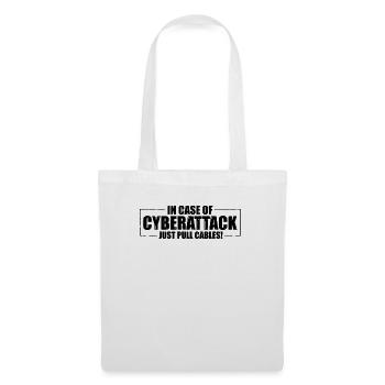 Une cyberattaque hilarante ne fait que tirer des câbles - Sac en tissu - blanc - Devant