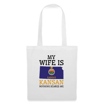 Nothing Scares Me Kansan Wife Kansas - Tote Bag - white - Front