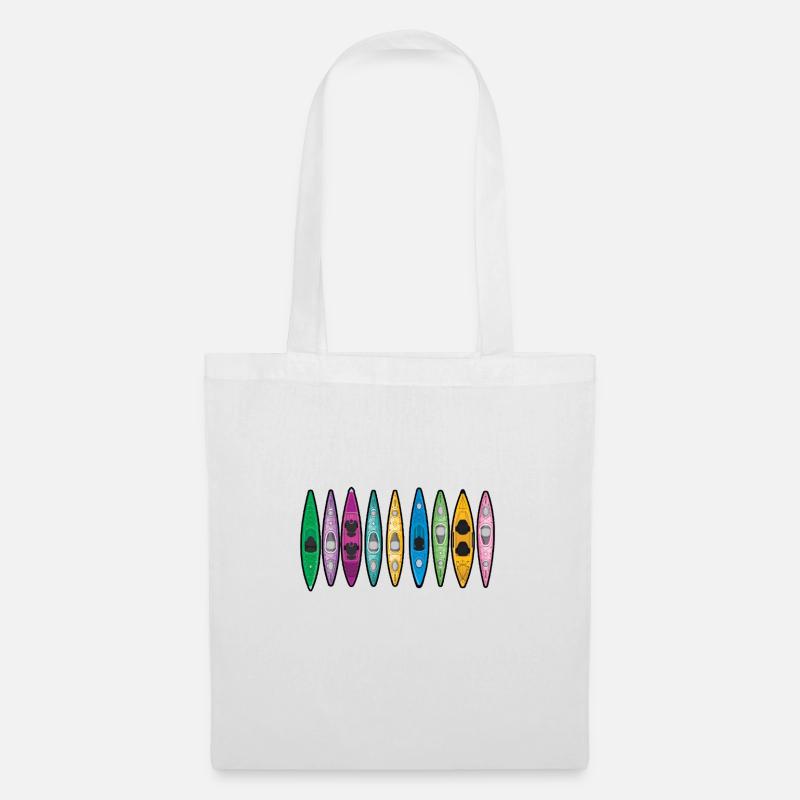 Kayak Coloré Paddle Sport Pattern Art - Sac en tissu - blanc