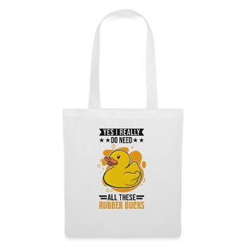 Rubber Duck Gift Squeaky Duck Bathing Duck - Tote Bag - white - Front