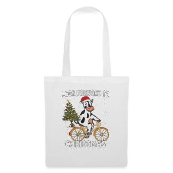 COW BIKE LOOK FORWARD TO CHRISTMAS - Tote Bag - white - Front