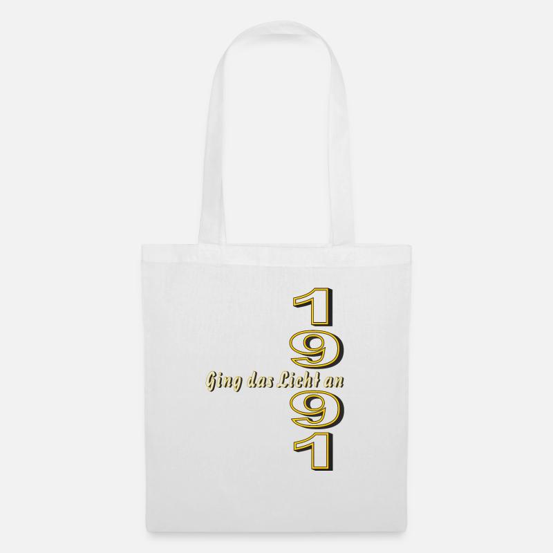 GEBURTSTAG JAHRESZAHL 1991 - Stoffbeutel - Weiß