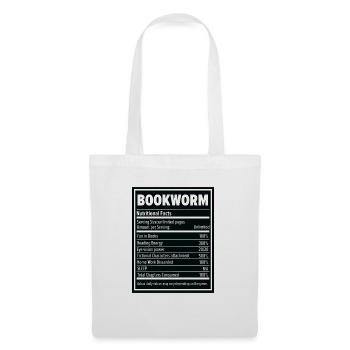 Book Lover Bookworm Nutritional Values Reader - Tote Bag - white - Front