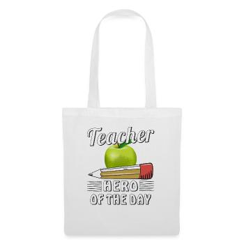 HÉROS ENSEIGNANT DU JOUR - Sac en tissu - blanc - Devant