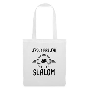 je peux pas j'ai slalom pour slalomeur - Sac en tissu - blanc - Devant