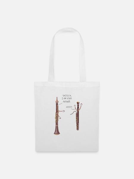 Holzblasinstrument Musik Oboe Bassoon - Stoffbeutel - Weiß