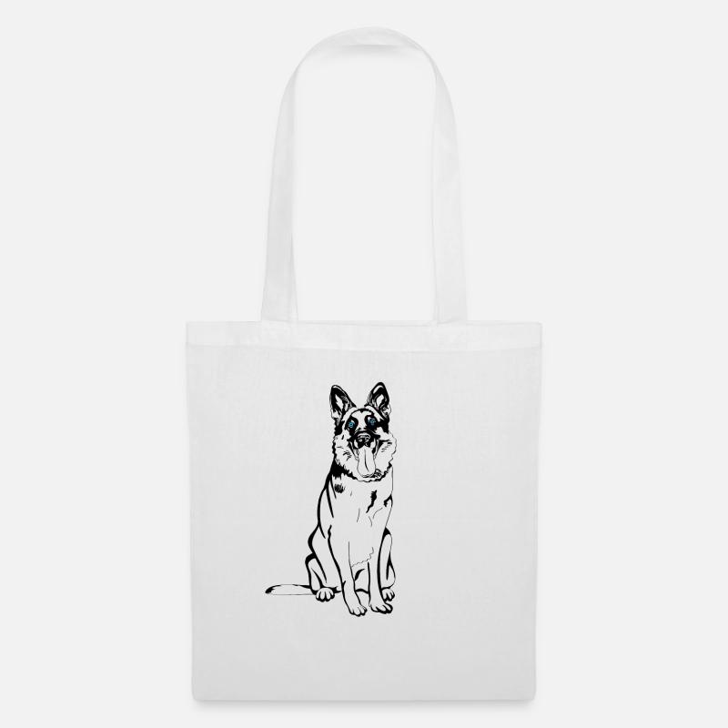Deutscher Schäferhund - Stoffbeutel - Weiß