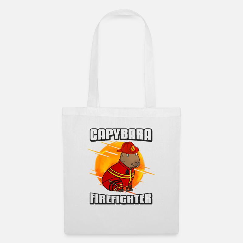 Fireman Capybara - Tote Bag - white
