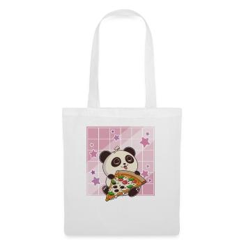 Cute Kawaii Panda Who Eats Pizza Anime Manga - Tote Bag - white - Front