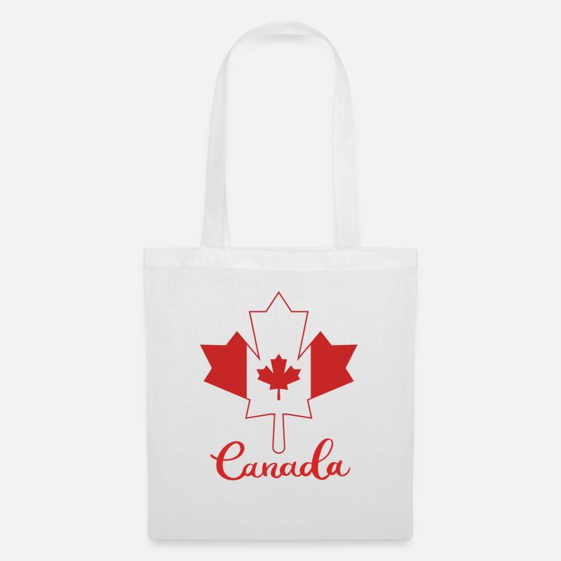 Feuille d’érable du Canada Drapeau de la Feuille d’érable du Canada - Sac en tissu - blanc