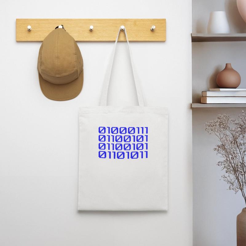 Funny Coder Binary Code Programmer Développeur Sac en tissu