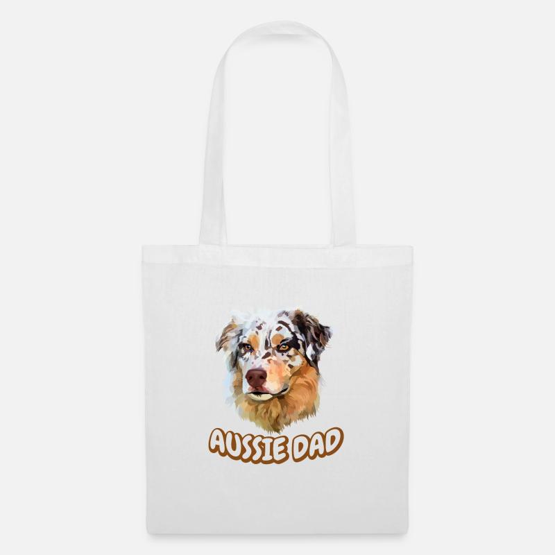 Aussie Dad Australian Shepherd Hund - Stoffbeutel - Weiß