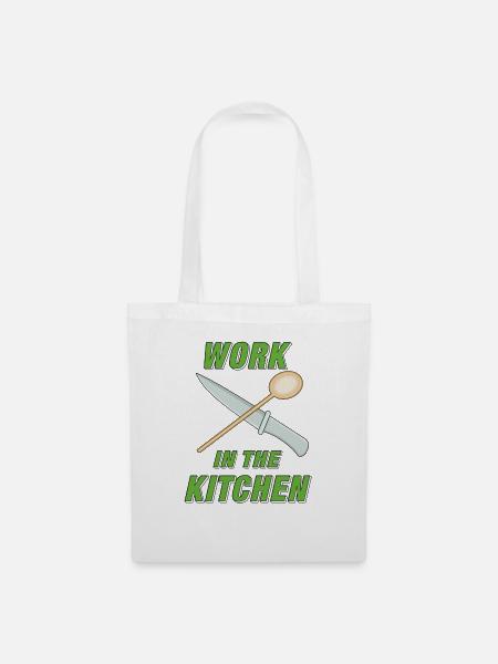 WORK IN THE KITCHEN - Stoffbeutel - Weiß