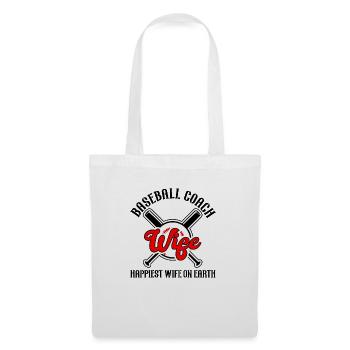 Femme entraîneur de baseball Mère qui travaille - Sac en tissu - blanc - Devant