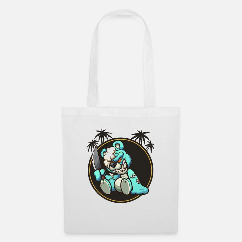 Teddy Evil 12 - Tote Bag - white