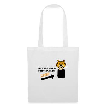 Brusttasche Tiger Chef - Stoffbeutel - Weiß - Vorne