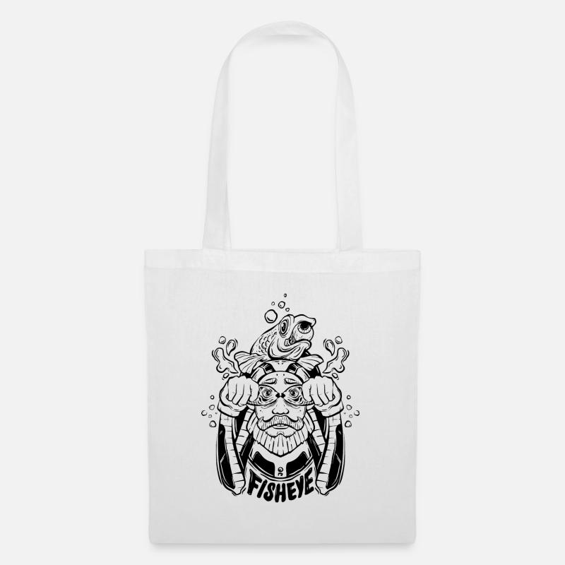 Fisheye Man - Tote Bag - white