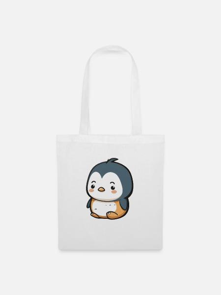 Pinguin Baby - Stoffbeutel - Weiß