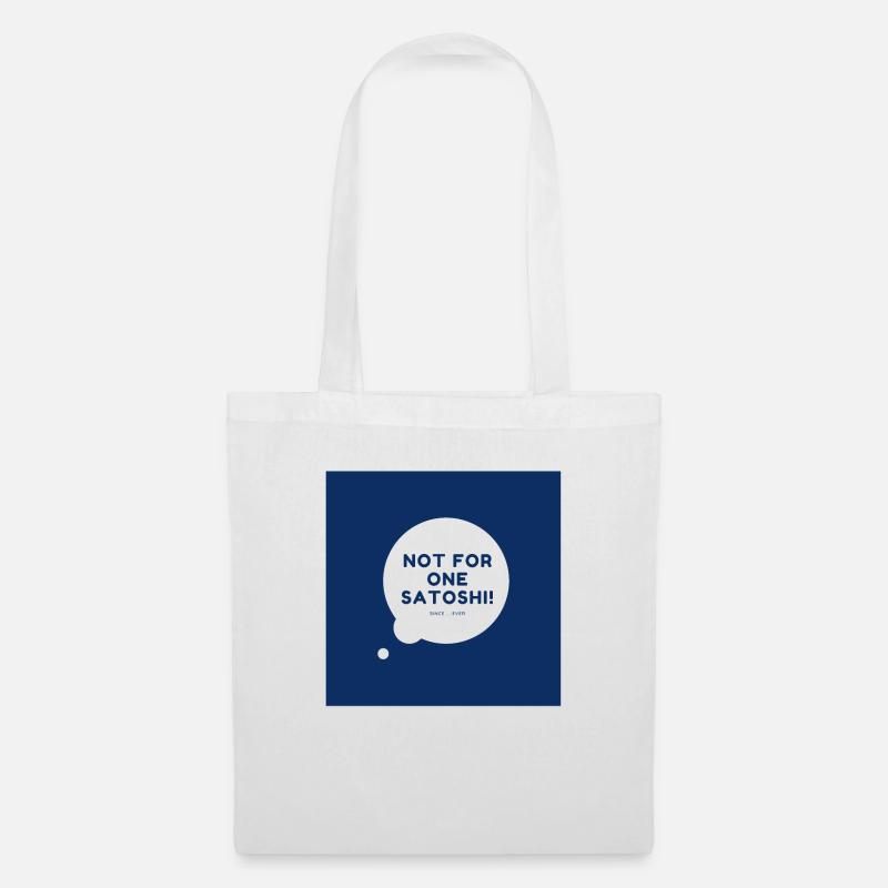 Not for one Satoshi bubble blue - Stoffbeutel - Weiß