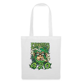 MARIHUANA 420 CANNABIS WEED HANF SMOKER DESIGN - Stoffbeutel - Weiß - Vorne