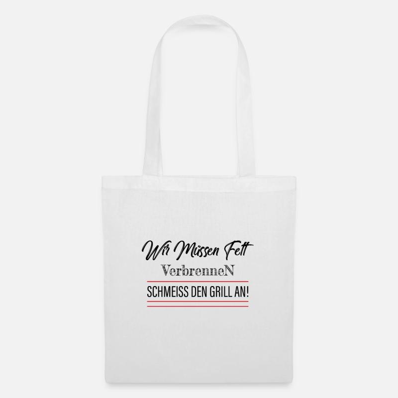 Fett verbrennen - Stoffbeutel - Weiß