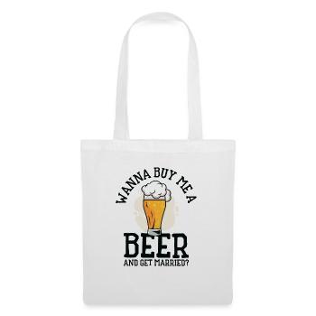 Trinken Bier Liebhaber Paar Beziehung Bier - Stoffbeutel - Weiß - Vorne