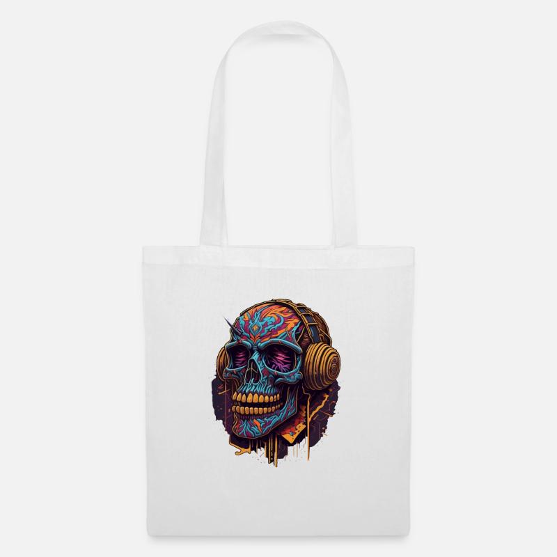 TECHNO SKULL - Stoffbeutel - Weiß