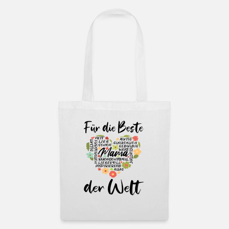 Muttertag 2023 Beste Mama der Welt Mama Love - Stoffbeutel - Weiß