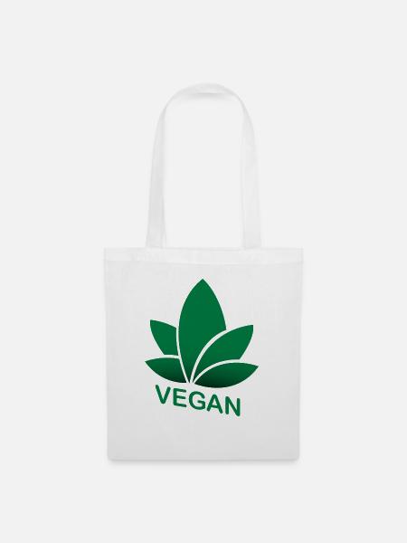 Vegan - Stoffbeutel - Weiß