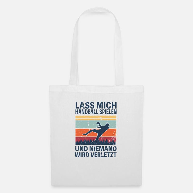 Handball Handballer Cooler Spruch Retro - Stoffbeutel - Weiß