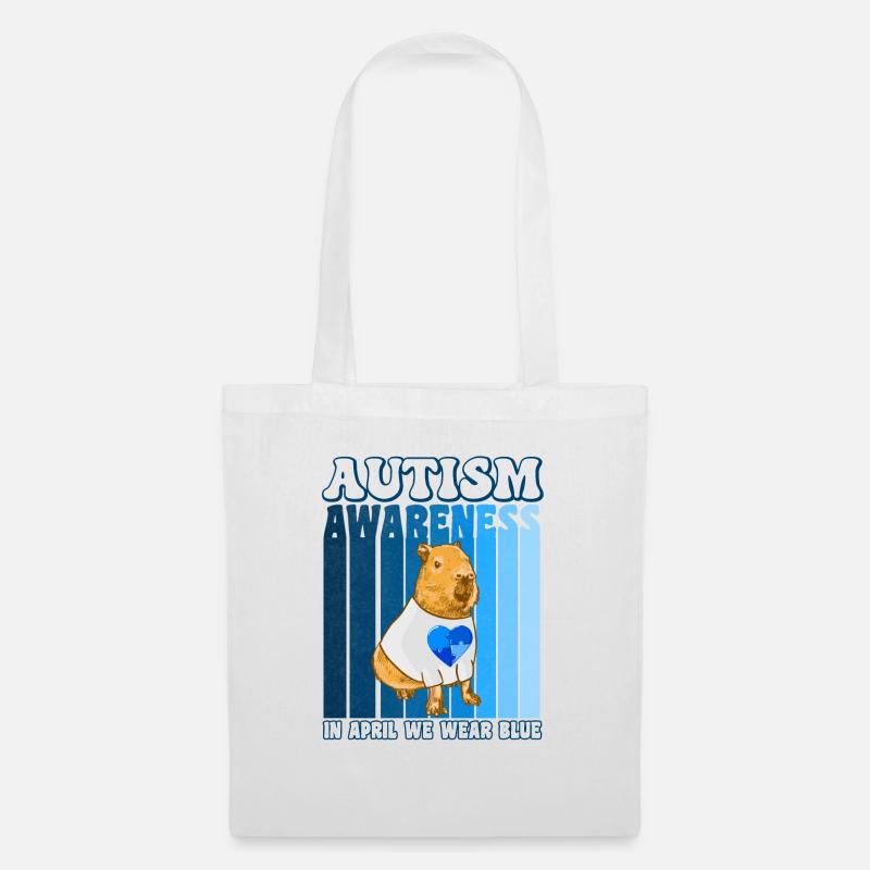 Capybara Autismus Awareness - Stoffbeutel - Weiß