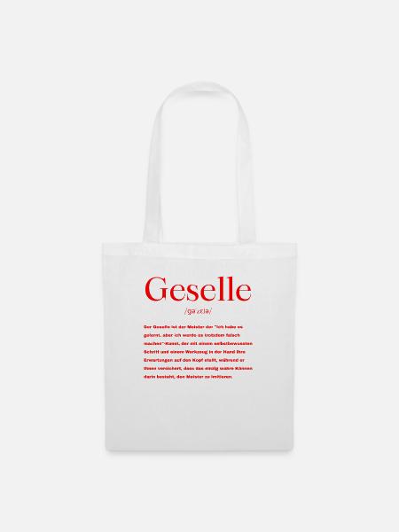 Geselle Definition - Stoffbeutel - Weiß