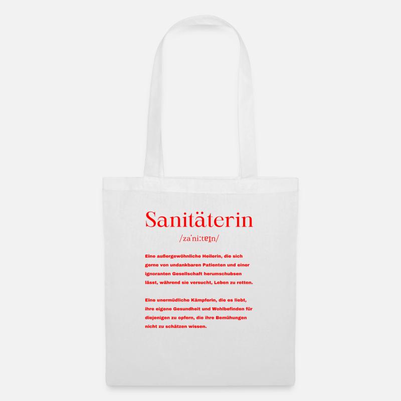Sanitäterin Definition - Stoffbeutel - Weiß