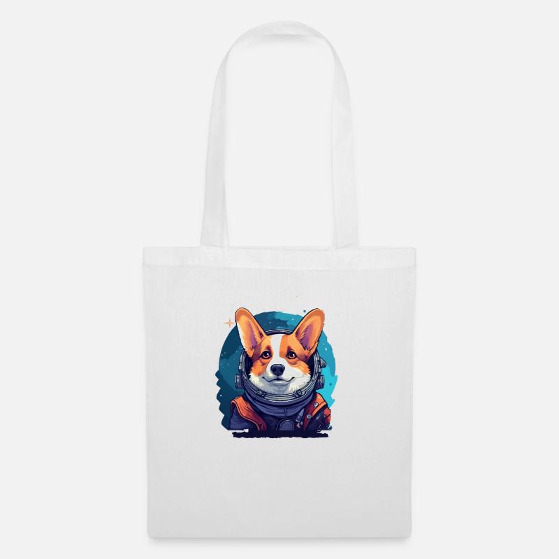 Stylish Astronaut Corgi - Stoffbeutel - Weiß