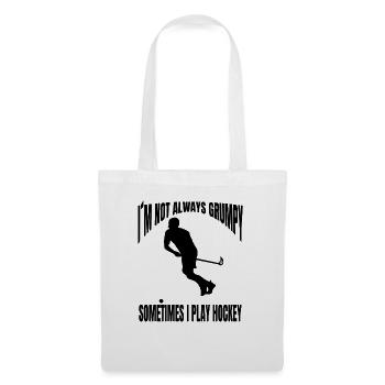 Hockey Geschenk Unihockey Hockeyspieler Feldhockey - Stoffbeutel - Weiß - Vorne