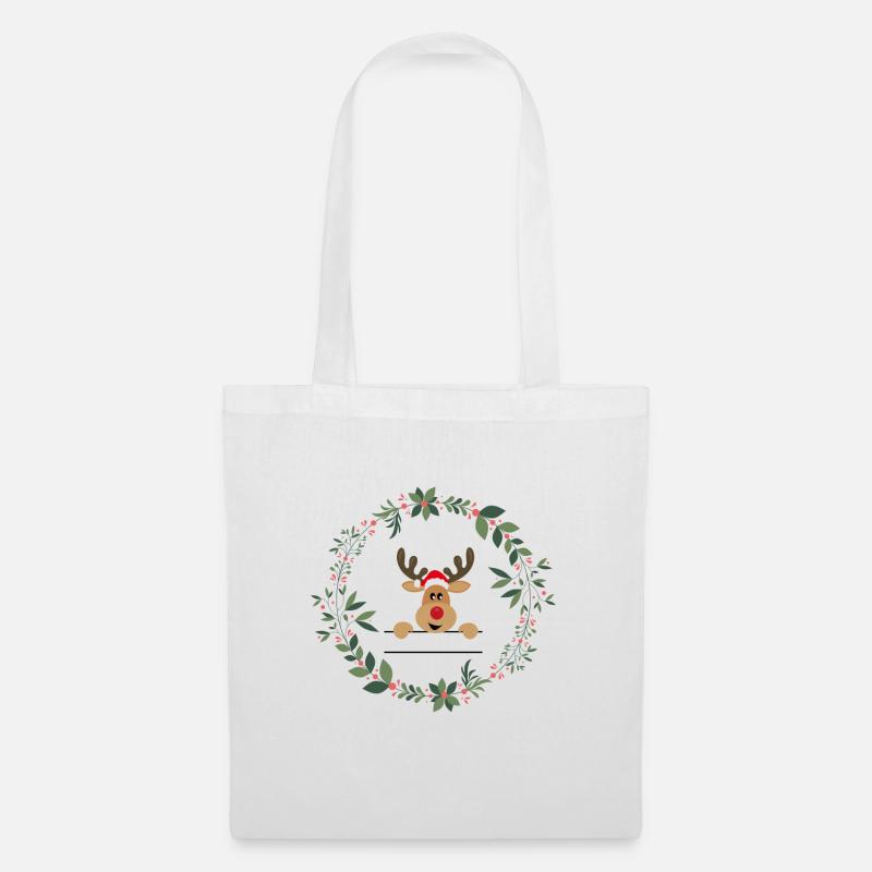 Reindeer Advent Wreath - Tote Bag - white