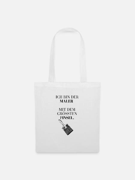 Ich habe den größten.... Pinsel - Stoffbeutel - Weiß