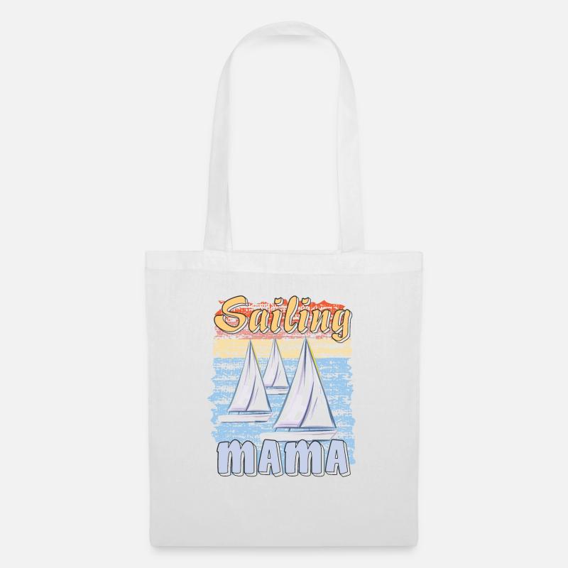 BOOTE SAILING MAMA - Stoffbeutel - Weiß