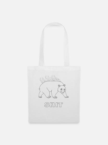 EISBÄR SHIT - Stoffbeutel - Weiß