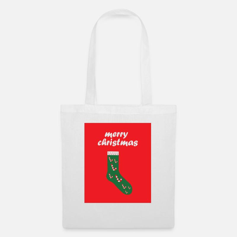 merry christmas - Stoffbeutel - Weiß