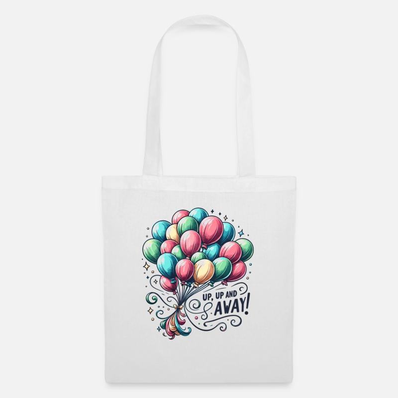 Bündel Ballons - Stoffbeutel - Weiß