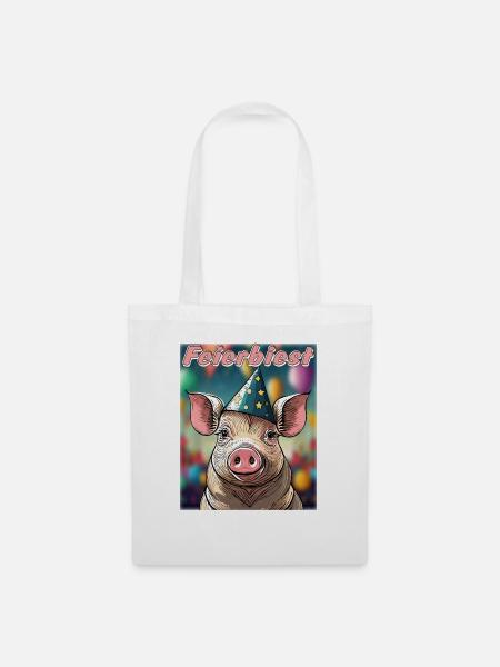 SCHWEIN FEIERBIEST - Stoffbeutel - Weiß