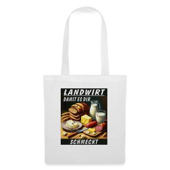 LANDWIRT DAMIT ES DIR SCHMECKT - Stoffbeutel - Weiß - Vorne