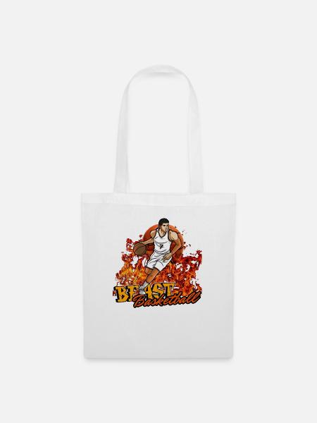 Bestien-Basketball - Stoffbeutel - Weiß