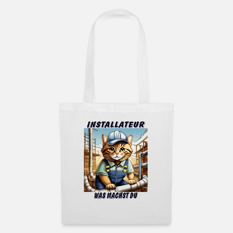 KATZE INSTALLATEUR - Stoffbeutel - Weiß