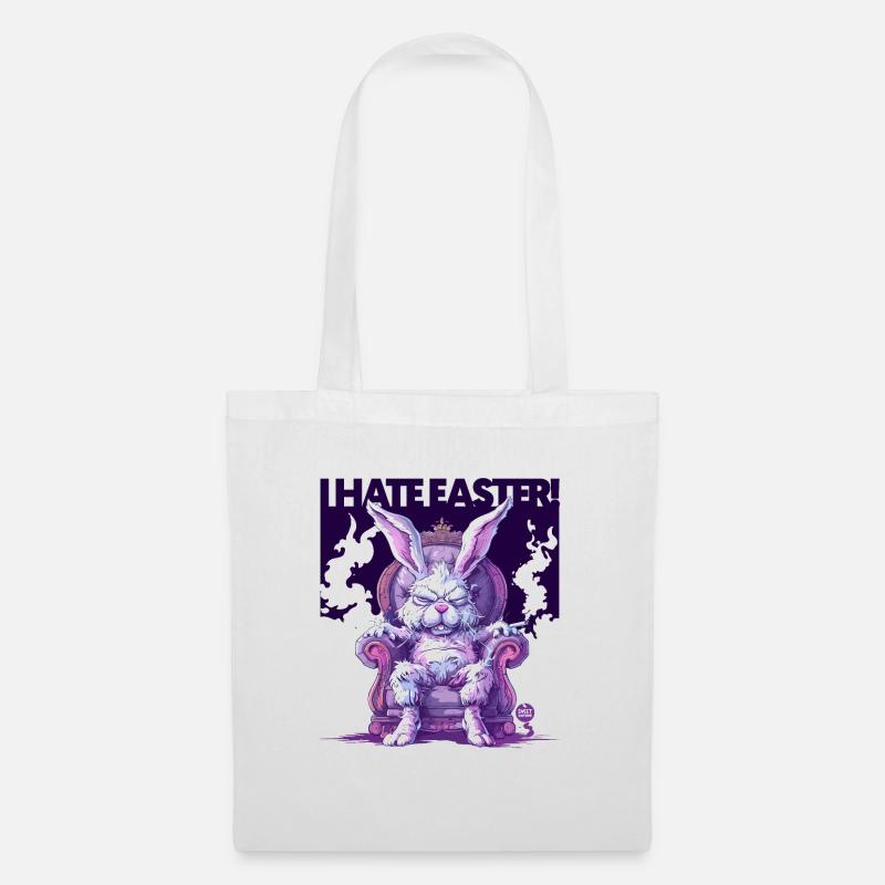 ICH HASSE Ostern 2! - Stoffbeutel - Weiß